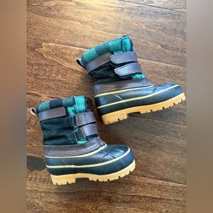 3M Thinsulate Kids Boots - Blue and Tan